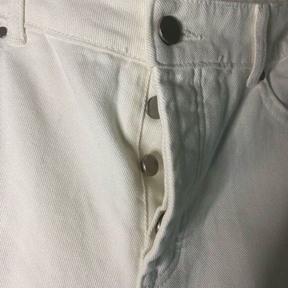 AFRM Luisa White Distressed High Rise Crop Skinny Jean - Picture 11 of 12